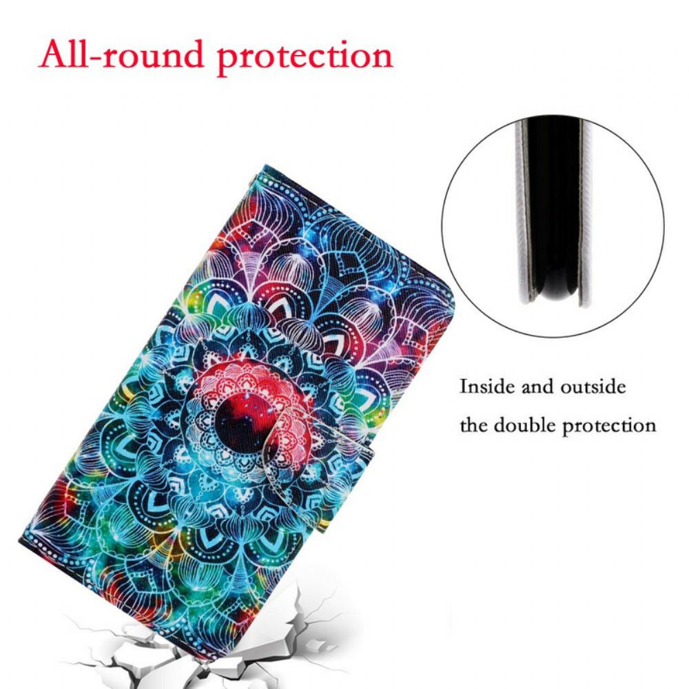 Flipové Pouzdro Na Xiaomi Redmi Note 8 Pro Na Lana Okázalá Strappy Mandala