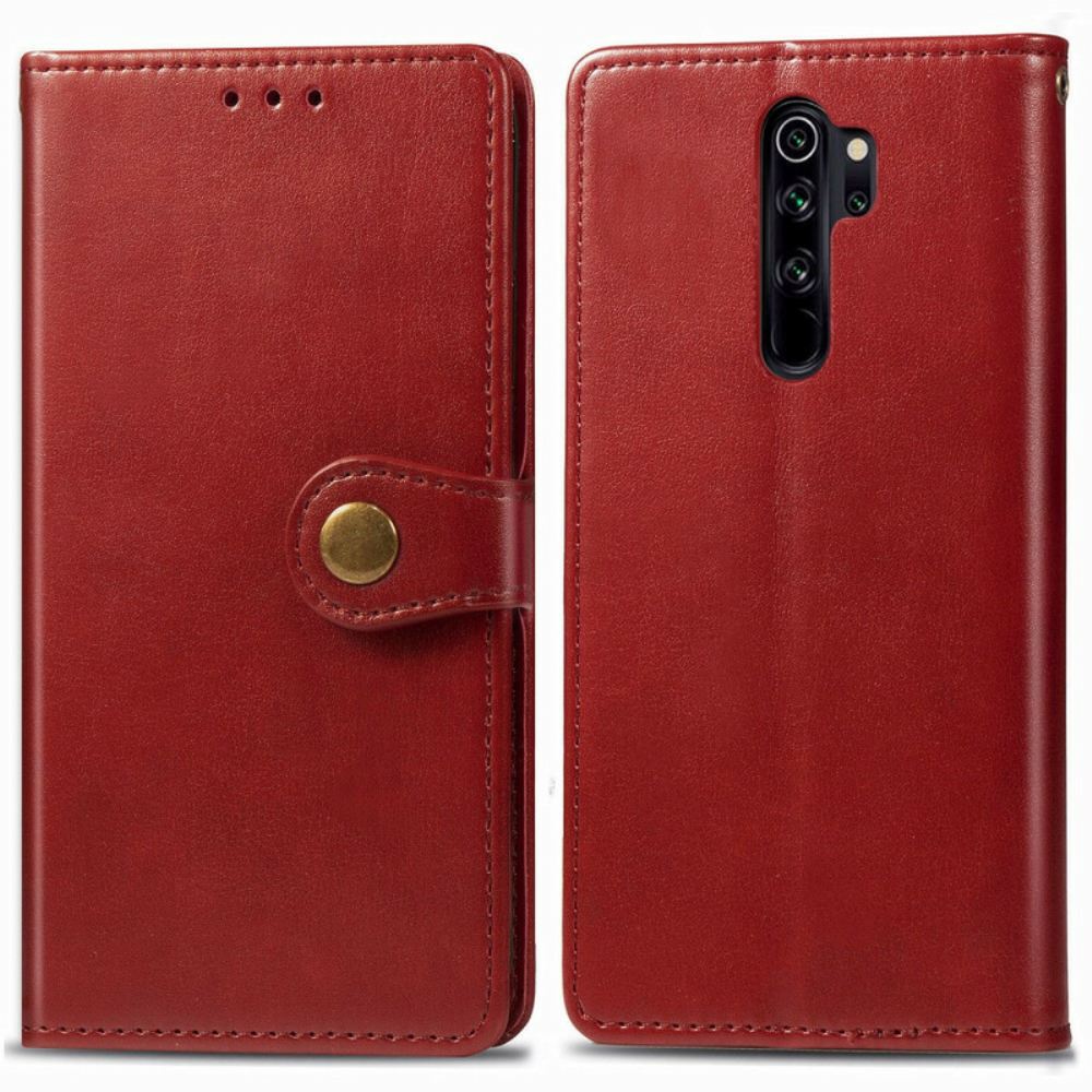 Flipové Pouzdro Na Xiaomi Redmi Note 8 Pro Umělá Kůže A Vintage Spona