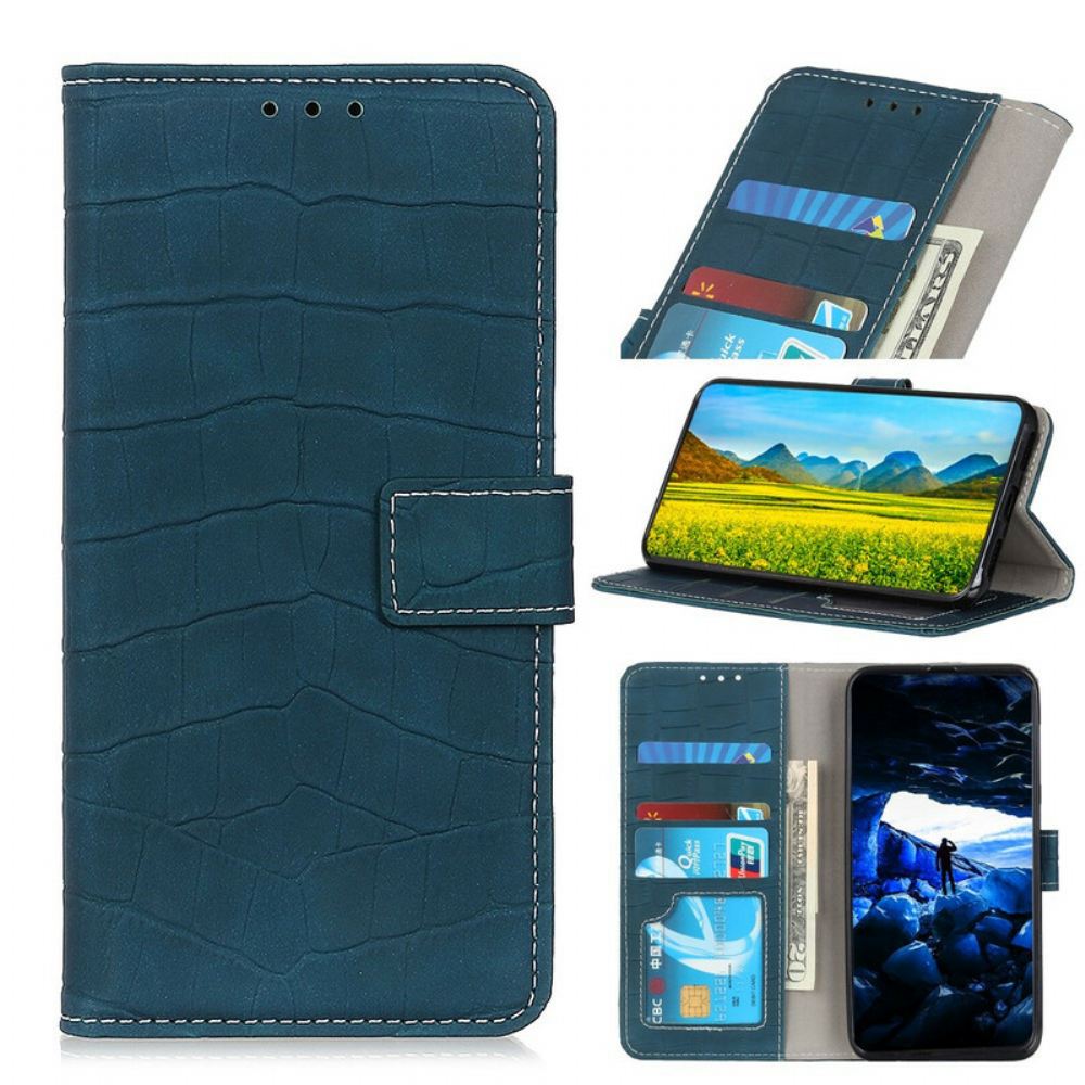 Flipové Pouzdro Na Xiaomi Redmi Note 8 Pro Vintage Styl Krokodýlí Kůže