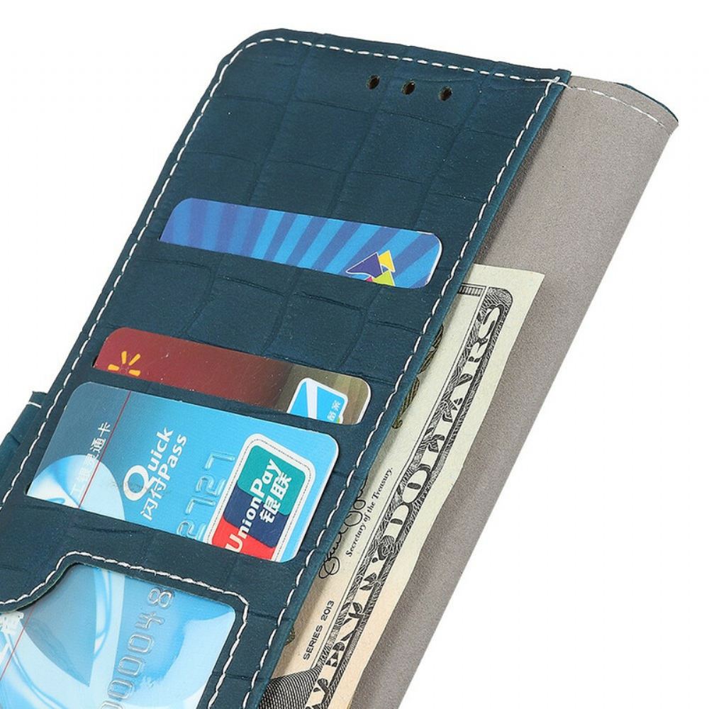 Flipové Pouzdro Na Xiaomi Redmi Note 8 Pro Vintage Styl Krokodýlí Kůže