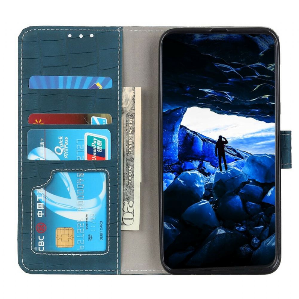 Flipové Pouzdro Na Xiaomi Redmi Note 8 Pro Vintage Styl Krokodýlí Kůže