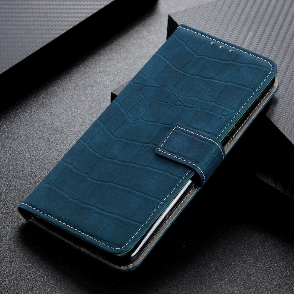 Flipové Pouzdro Na Xiaomi Redmi Note 8 Pro Vintage Styl Krokodýlí Kůže