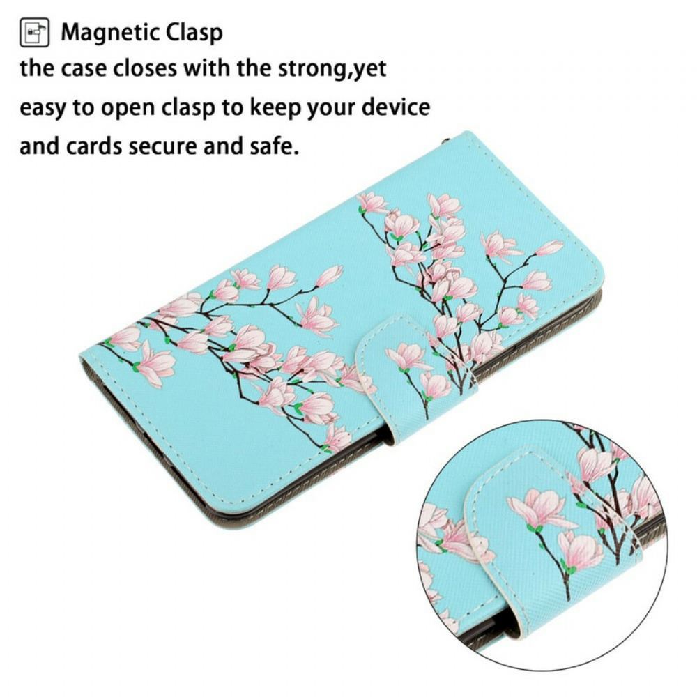 Kožené Pouzdro Na Xiaomi Redmi Note 8 Pro Na Lana Strappy Tree