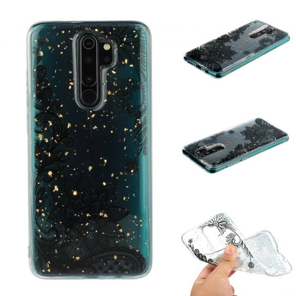 Kryt Na Xiaomi Redmi Note 8 Pro Krajkové A Flitrové Květiny