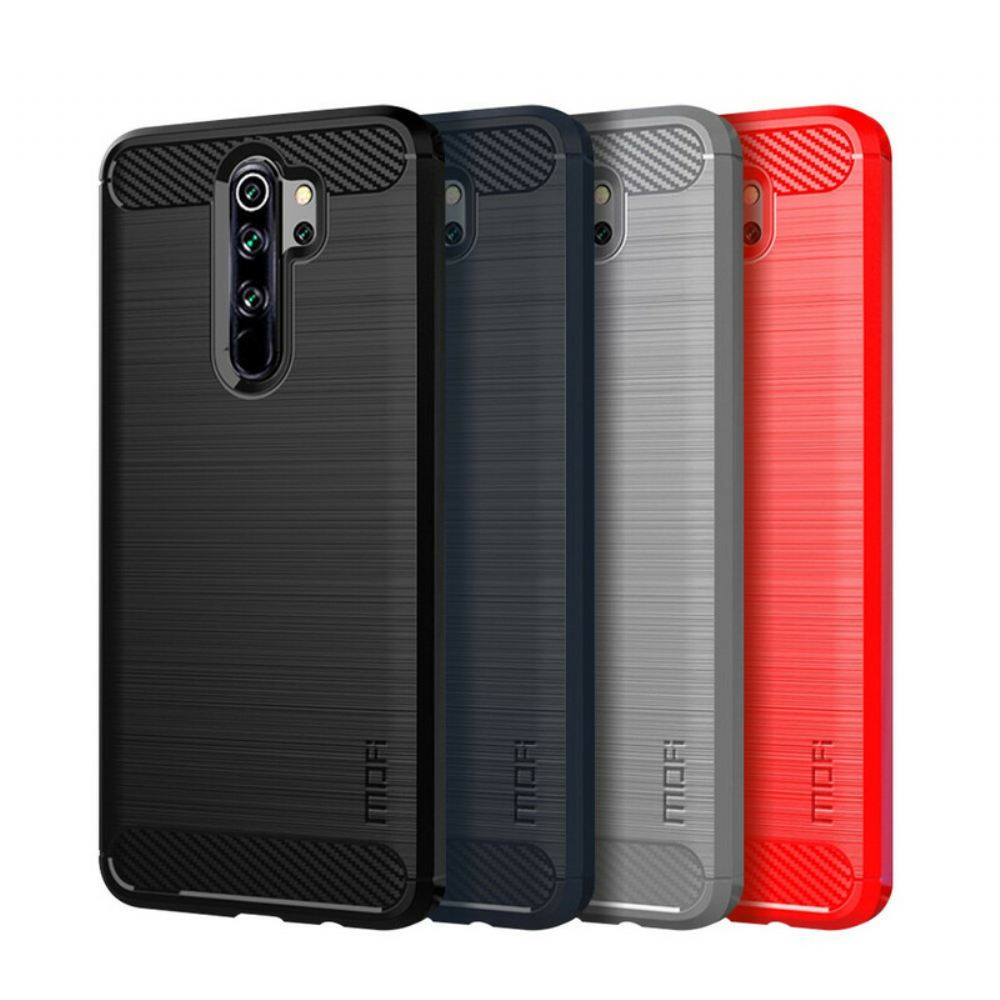 Kryt Na Xiaomi Redmi Note 8 Pro Mofi Kartáčované Uhlíkové Vlákno