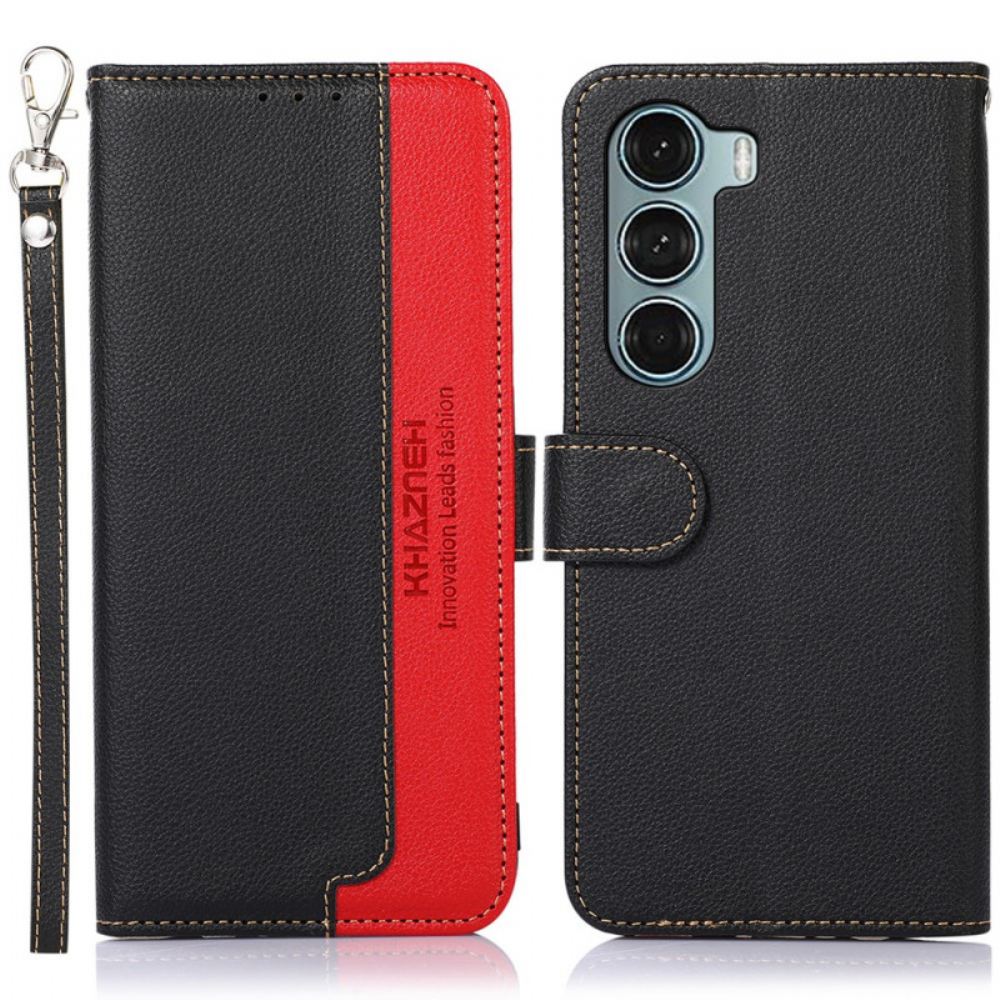Flipové Pouzdro Na Moto G200 5G Rfid Khazneh Ve Stylu Liči