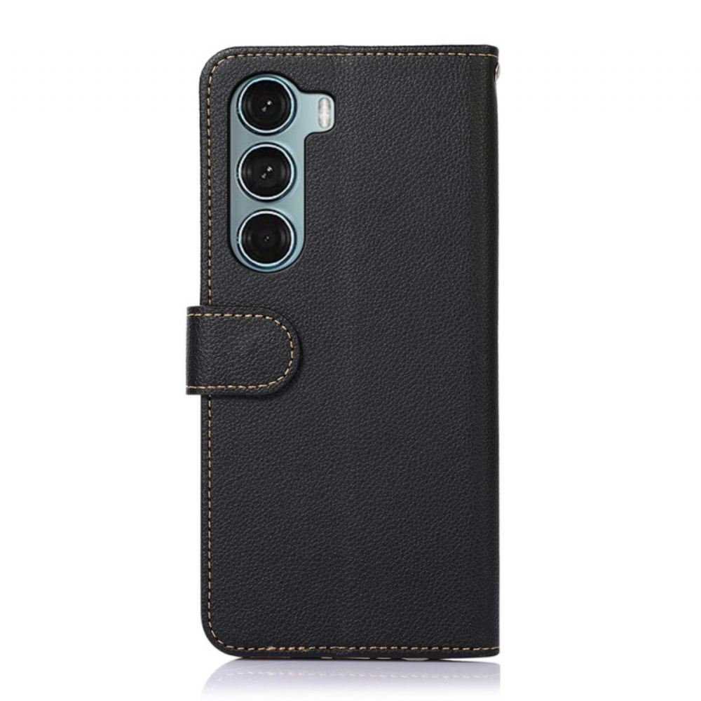 Flipové Pouzdro Na Moto G200 5G Rfid Khazneh Ve Stylu Liči