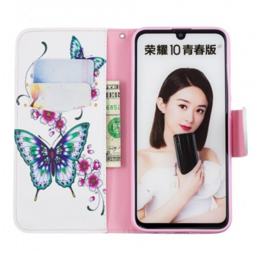 Flipové Pouzdro Na Huawei P Smart 2019 / Honor 10 Lite Úžasní Motýli