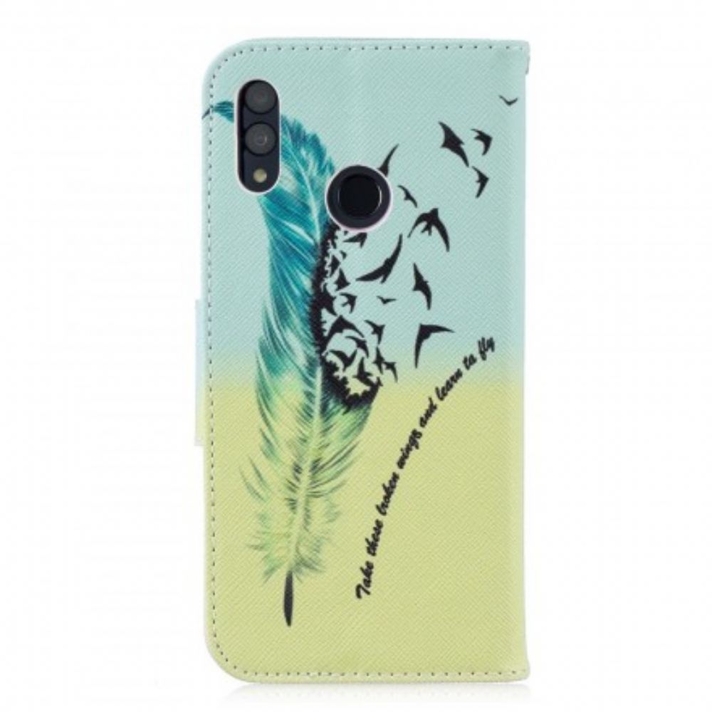 Kožené Pouzdro Na Huawei P Smart 2019 / Honor 10 Lite Naučte Se Létat