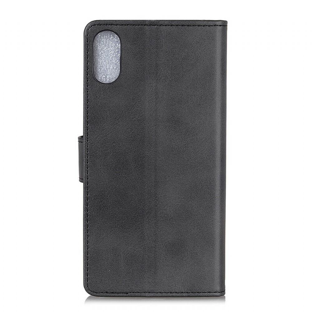 Flipové Pouzdro Na Xiaomi Redmi 9A Efekt Retro Matné Kůže