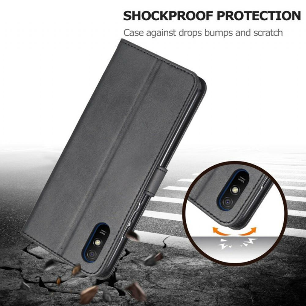 Flipové Pouzdro Na Xiaomi Redmi 9A Kožený Efekt Lc.imeeke