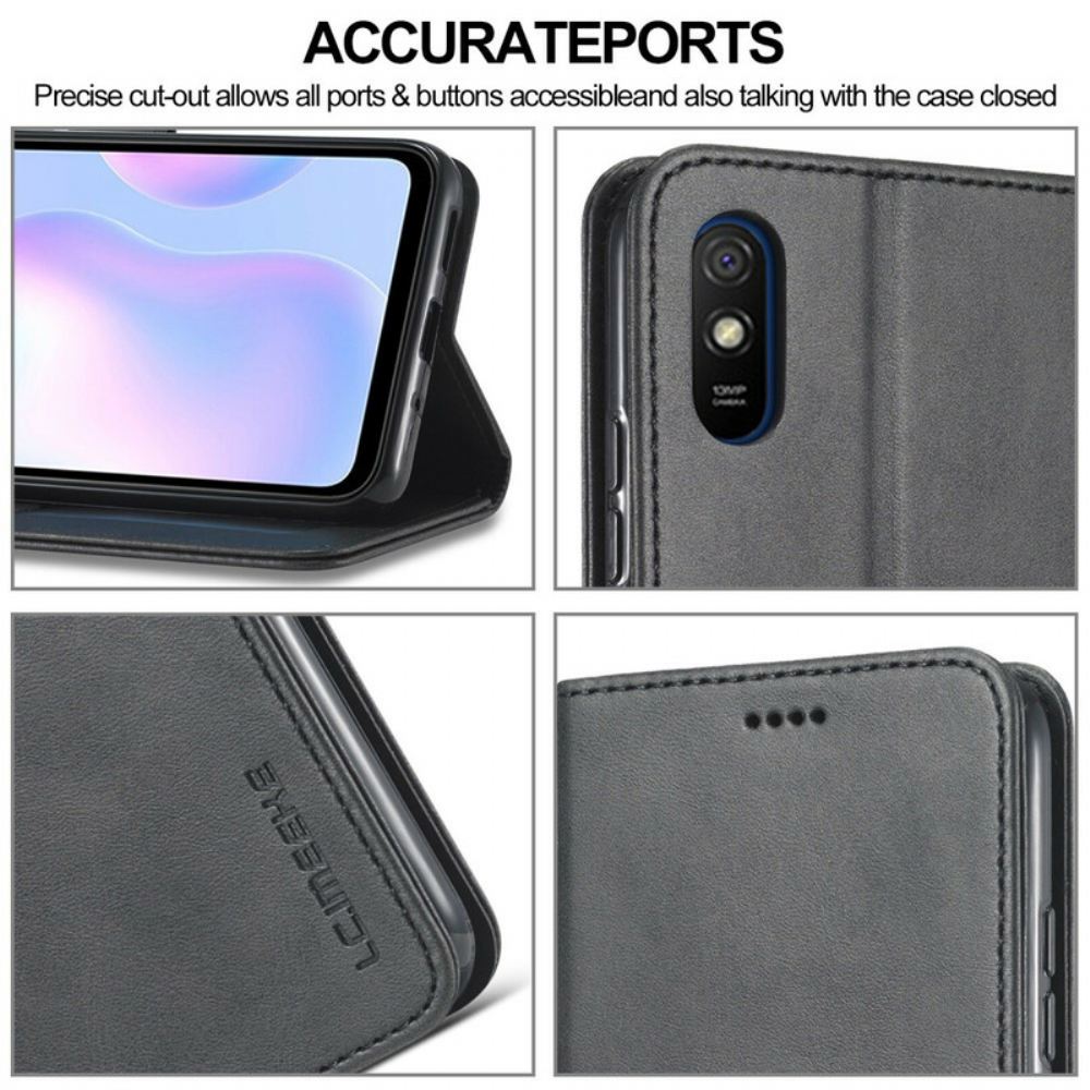 Flipové Pouzdro Na Xiaomi Redmi 9A Kožený Efekt Lc.imeeke