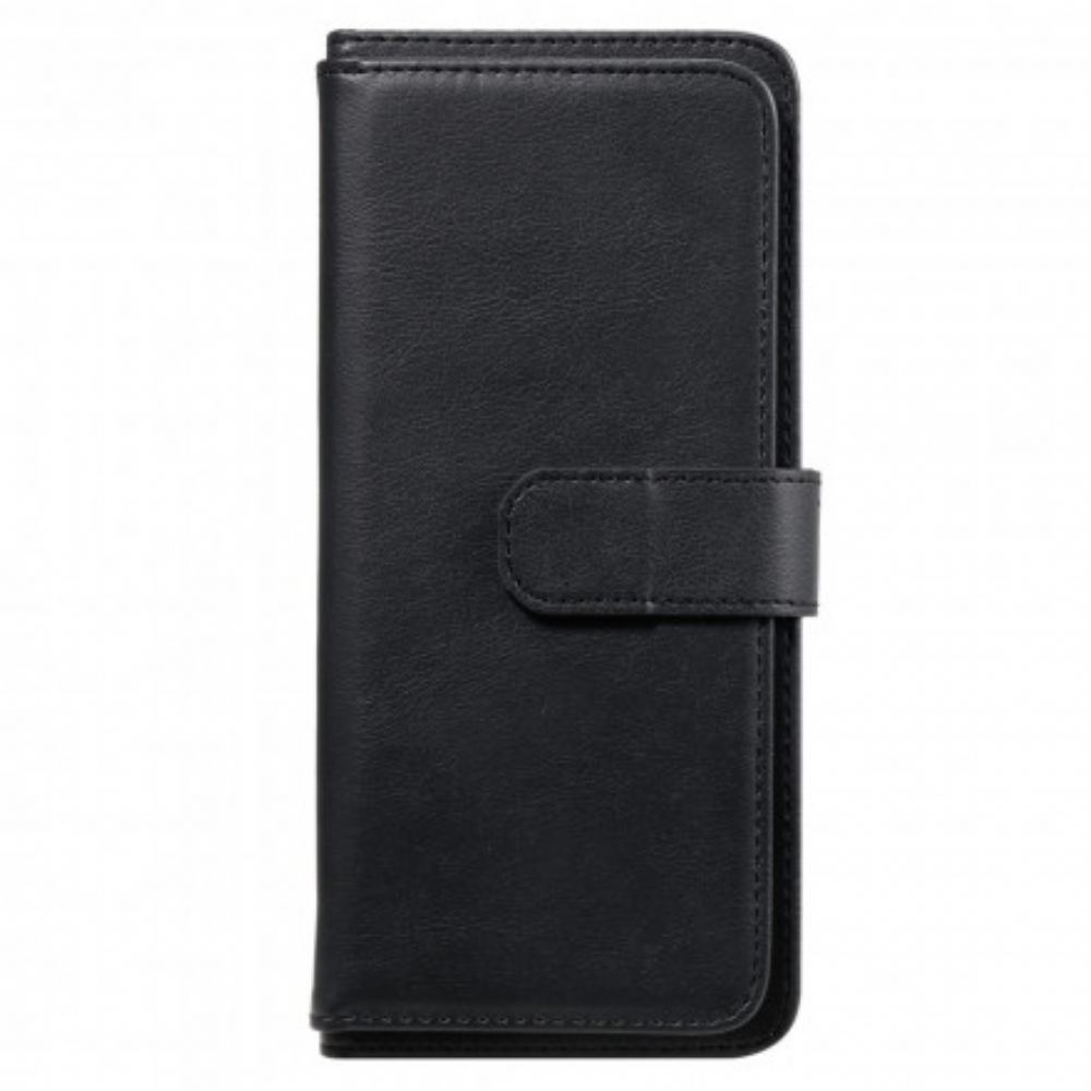 Kožené Pouzdro Na Xiaomi Redmi 9A Multifunkční Držák Na 10 Karet