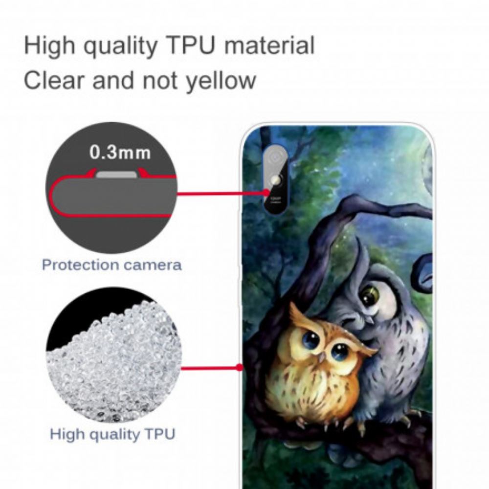 Kryt Na Xiaomi Redmi 9A Malování Sov