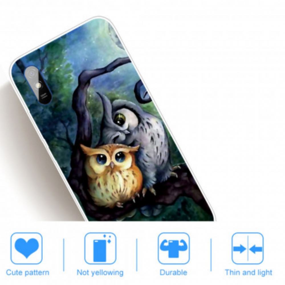 Kryt Na Xiaomi Redmi 9A Malování Sov