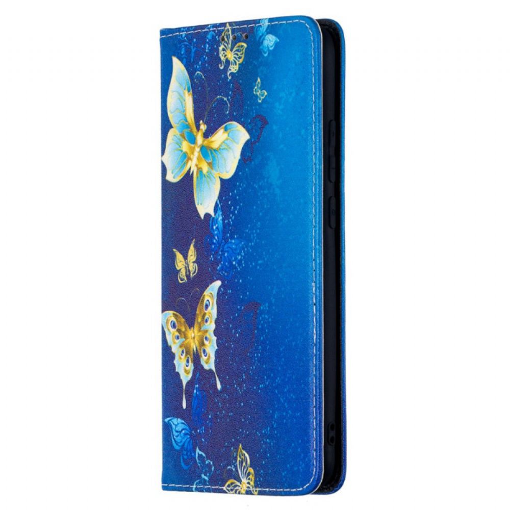 Kryty Na Mobil Na Xiaomi Redmi 9A Flipové Pouzdro Modrí Motýli