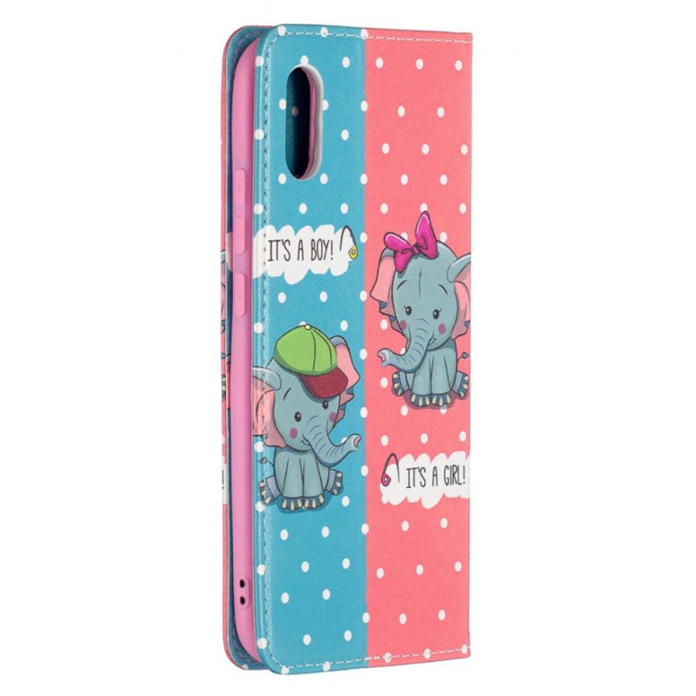 Kryty Na Mobil Na Xiaomi Redmi 9A Flipové Pouzdro Slůňata
