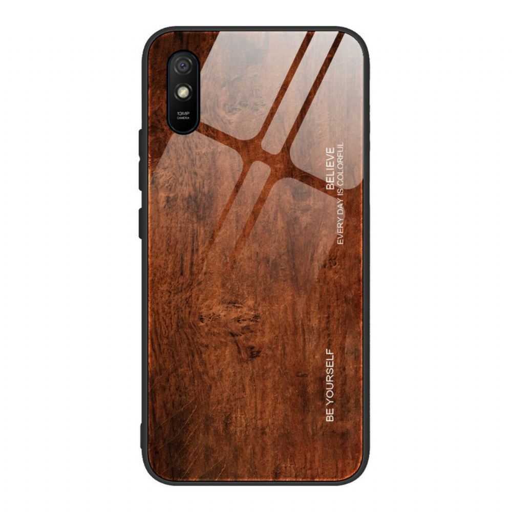 Kryty Na Mobil Na Xiaomi Redmi 9A Tvrzené Sklo V Dřevěném Provedení