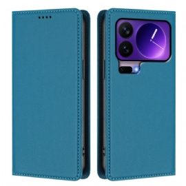 Kožené Pouzdro Folio Xiaomi 17 Pro Magnetické Zapínání A Rfid Ochrana