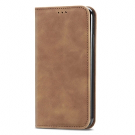 Kožené Pouzdro Folio Xiaomi 17 Pro Semišový Efekt