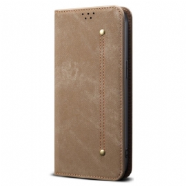 Kožené Pouzdro Xiaomi 17 Pro Kryty Na Mobil Džínový Styl