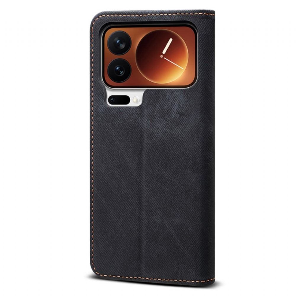 Kožené Pouzdro Xiaomi 17 Pro Kryty Na Mobil Džínový Styl