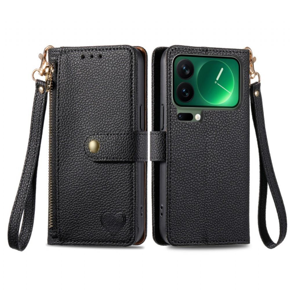 Kožený Kryt Na Xiaomi 17 Pro Rfid Blokovací Srdce