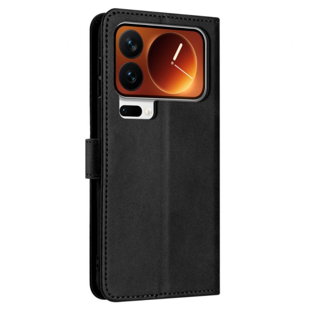 Kožený Kryt Xiaomi 17 Pro Kožený Efekt Se Šňůrkou Na Krk