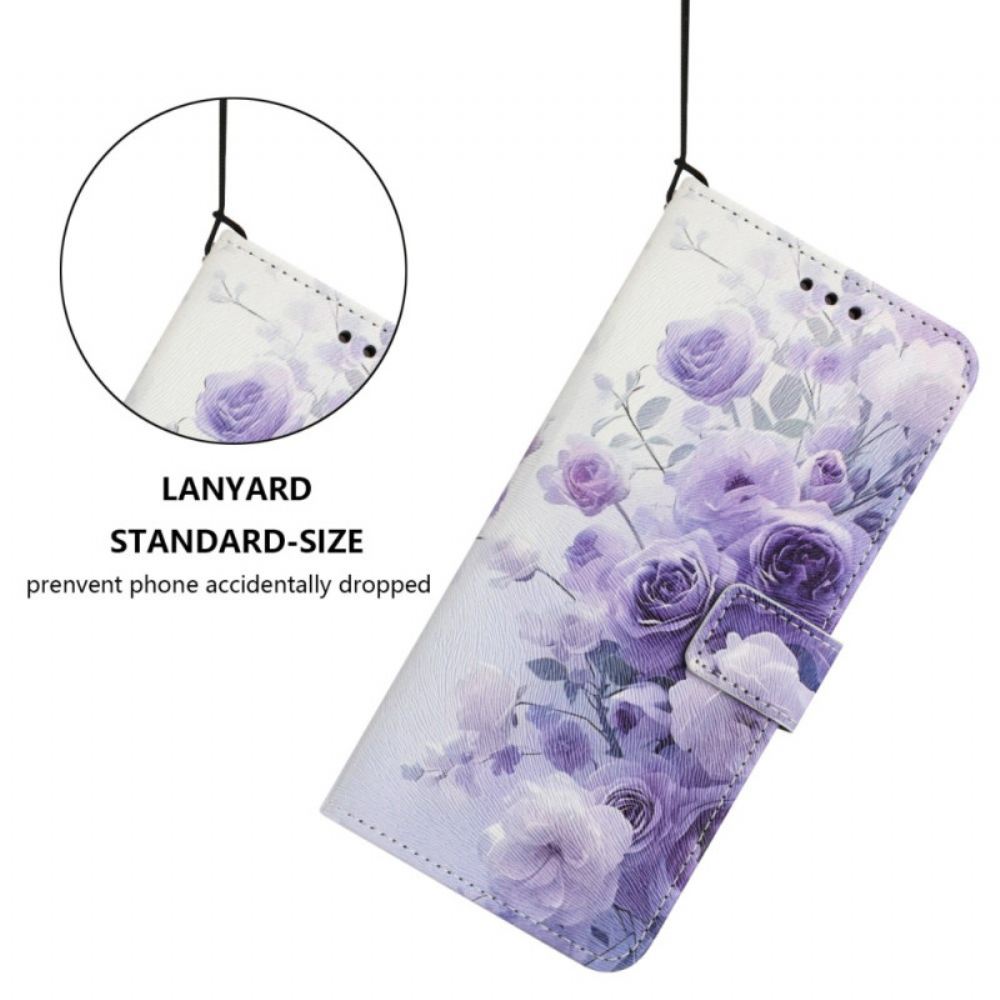 Kožený Kryt Xiaomi 17 Pro Fialové Růže