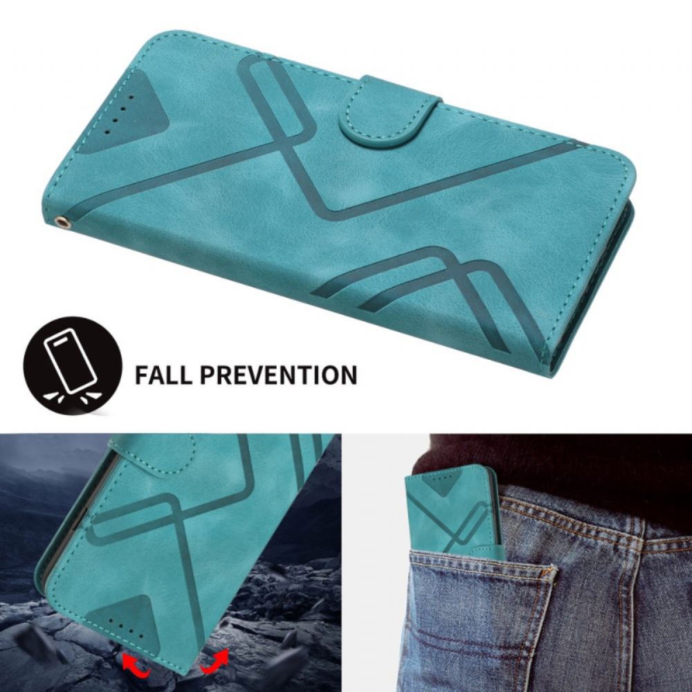 Kožený Kryt Xiaomi 17 Pro Geometrické Vzory