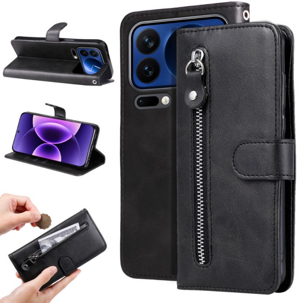 Kožený Kryt Xiaomi 17 Pro Kapsa Na Zip