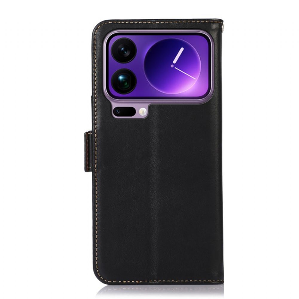 Kožený Kryt Xiaomi 17 Pro Kožená Peněženka S Rfid Ochranou