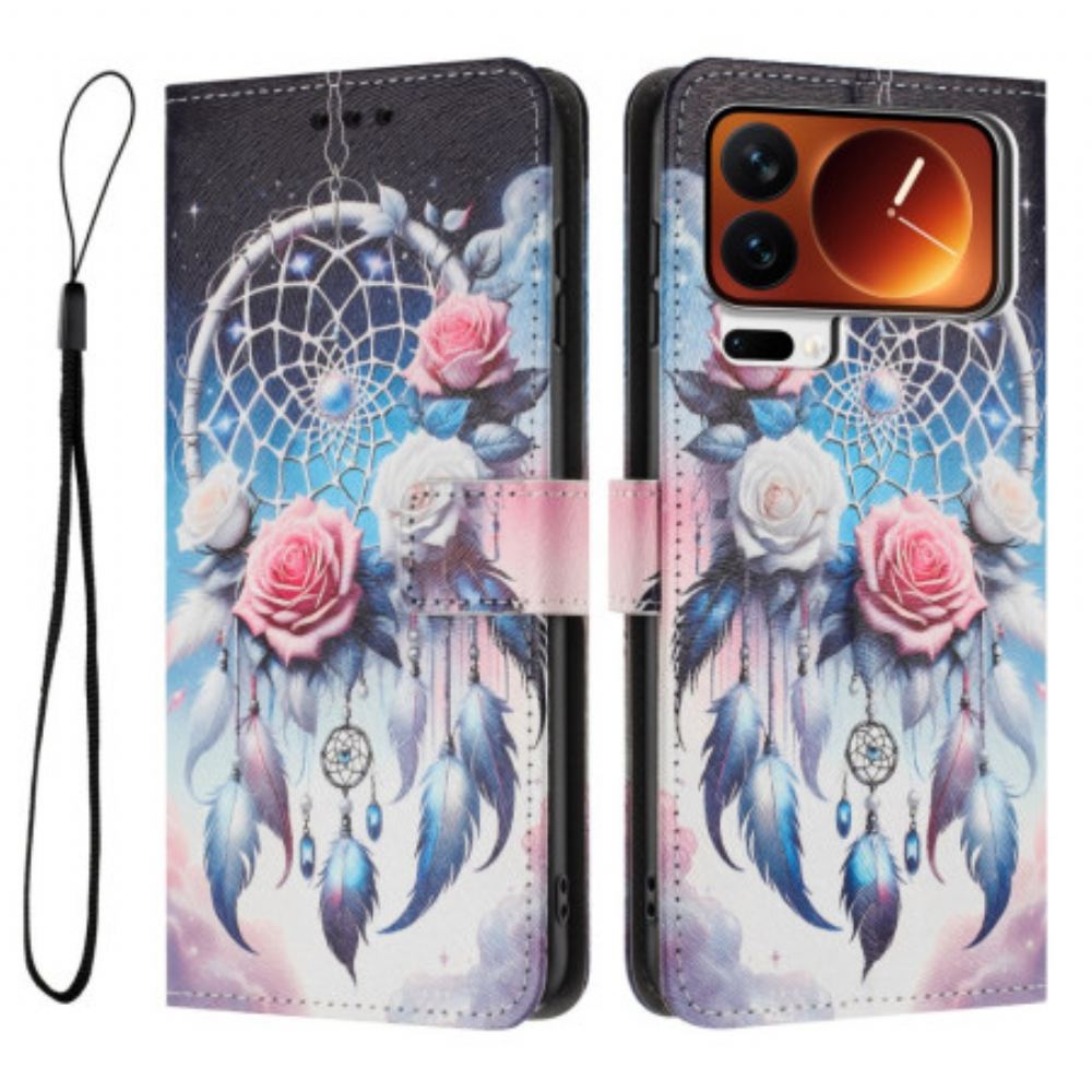 Kožený Kryt Xiaomi 17 Pro Lapač Snů A Růže