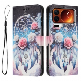 Kožený Kryt Xiaomi 17 Pro Lapač Snů A Růže