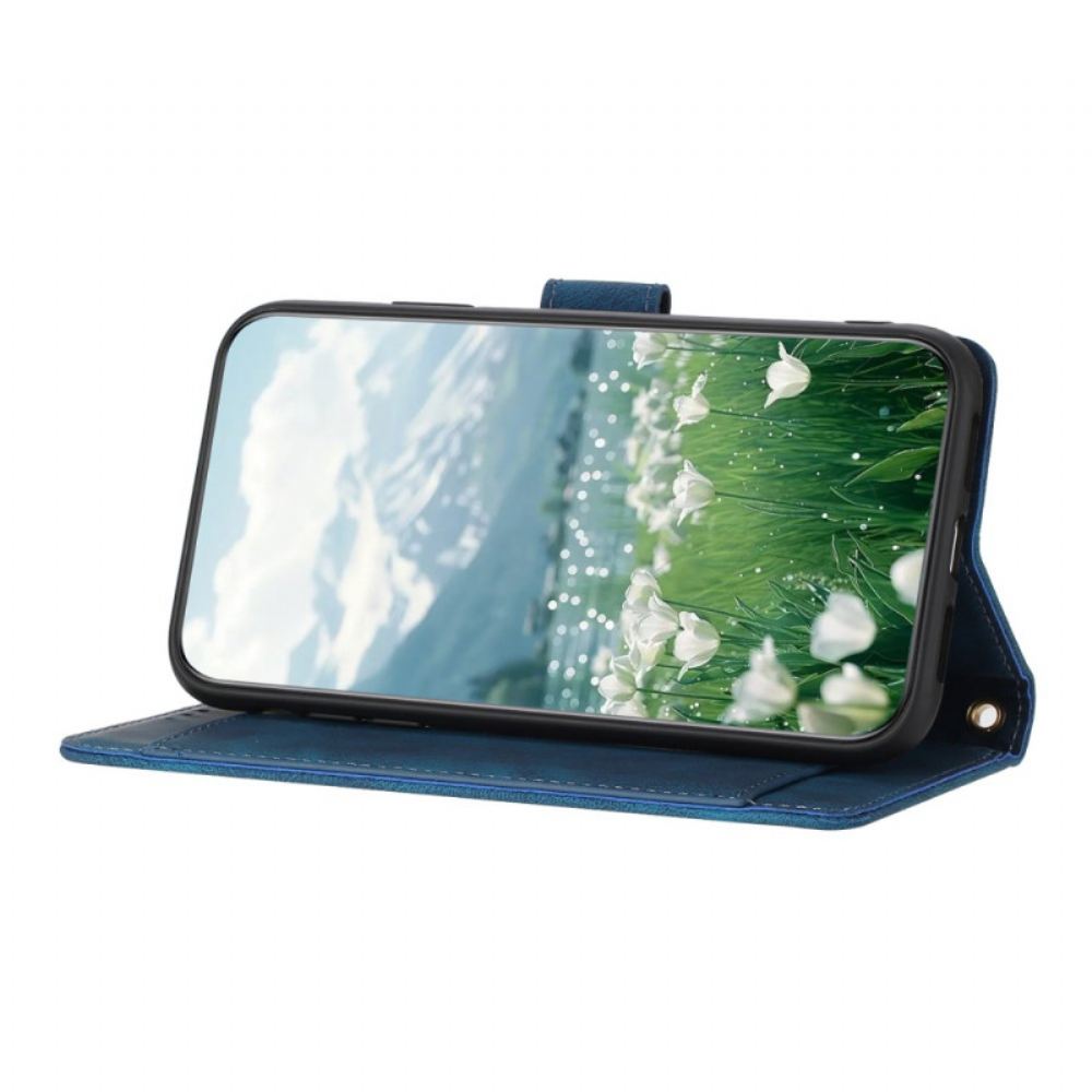 Kožený Kryt Xiaomi 17 Pro Peněženka S Tulipánovým Designem