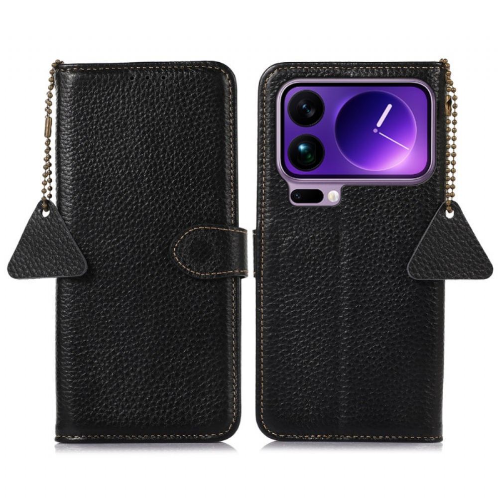 Kožený Kryt Xiaomi 17 Pro Pravá Kůže S Rfid Blokováním