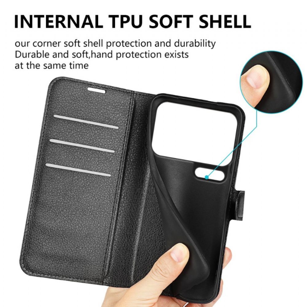 Kožený Kryt Xiaomi 17 Pro Umělá Kůže Liči