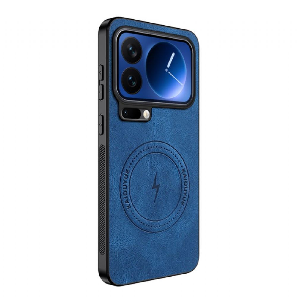 Kryt Na Xiaomi 17 Pro Kožený Efekt Magsafe