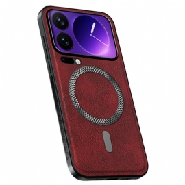 Kryt Xiaomi 17 Pro Magsafe Kožený Efekt