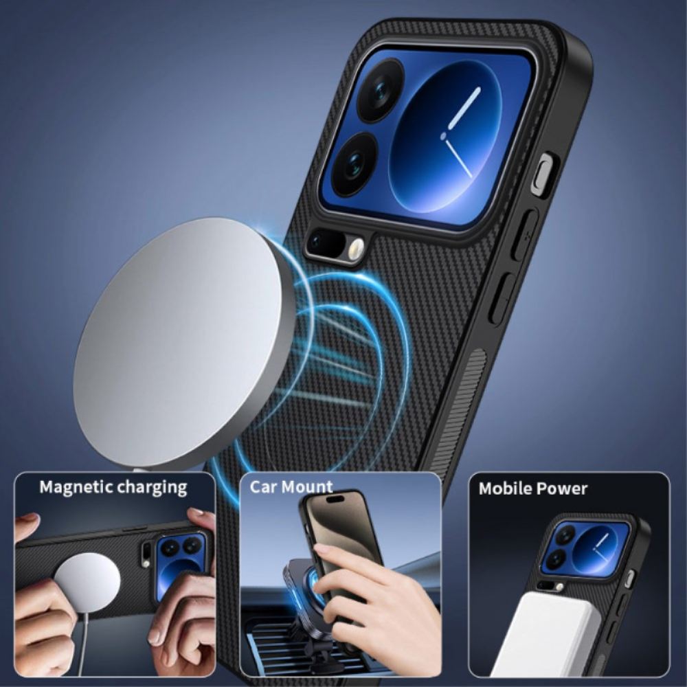 Kryt Xiaomi 17 Pro Magsafe Uhlíkové Vlákno