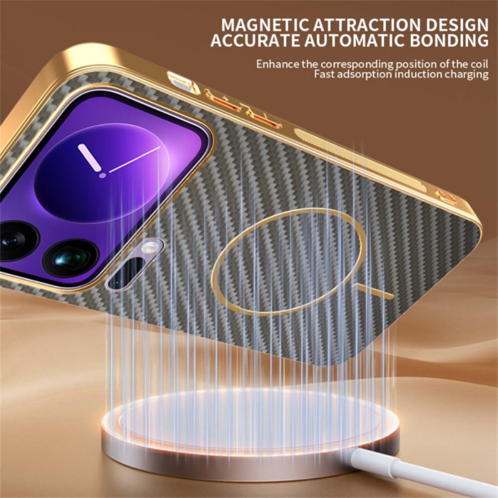 Kryt Xiaomi 17 Pro Textura Uhlíkových Vláken