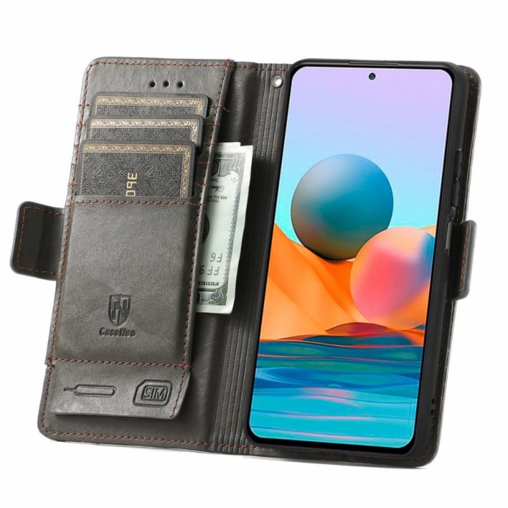 Flipové Pouzdro Na Xiaomi Redmi Note 10 Pro Dvojbarevná Dvojitá Spona