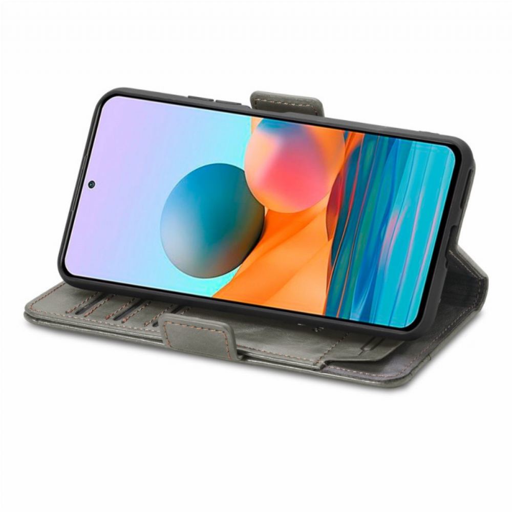 Flipové Pouzdro Na Xiaomi Redmi Note 10 Pro Dvojbarevná Dvojitá Spona