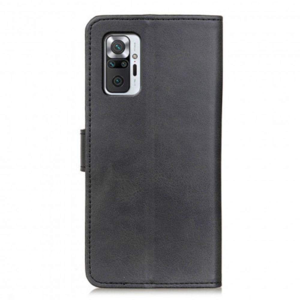 Flipové Pouzdro Na Xiaomi Redmi Note 10 Pro Efekt Retro Matné Kůže