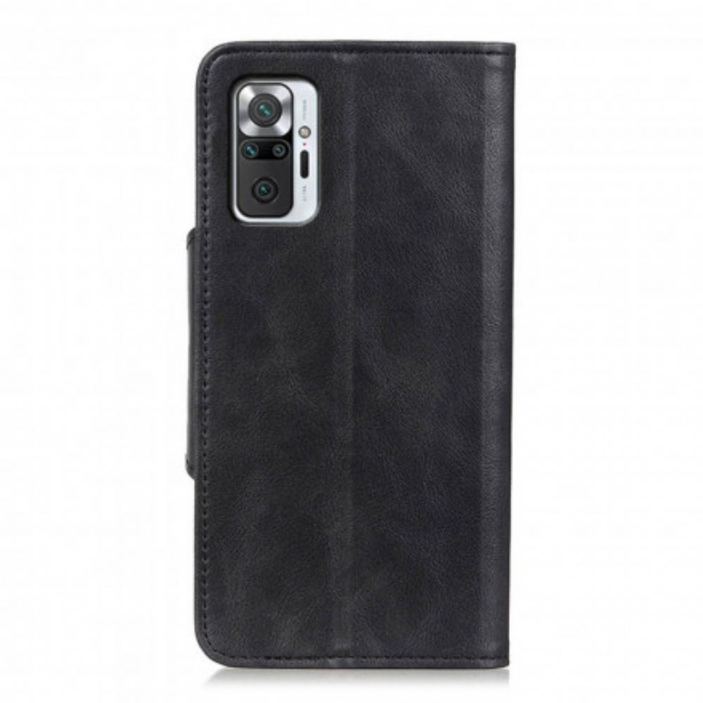 Flipové Pouzdro Na Xiaomi Redmi Note 10 Pro Knoflíček Z Umělé Kůže