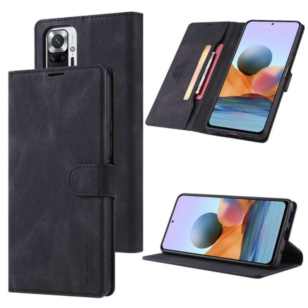 Flipové Pouzdro Na Xiaomi Redmi Note 10 Pro Kožený Styl Taokkim