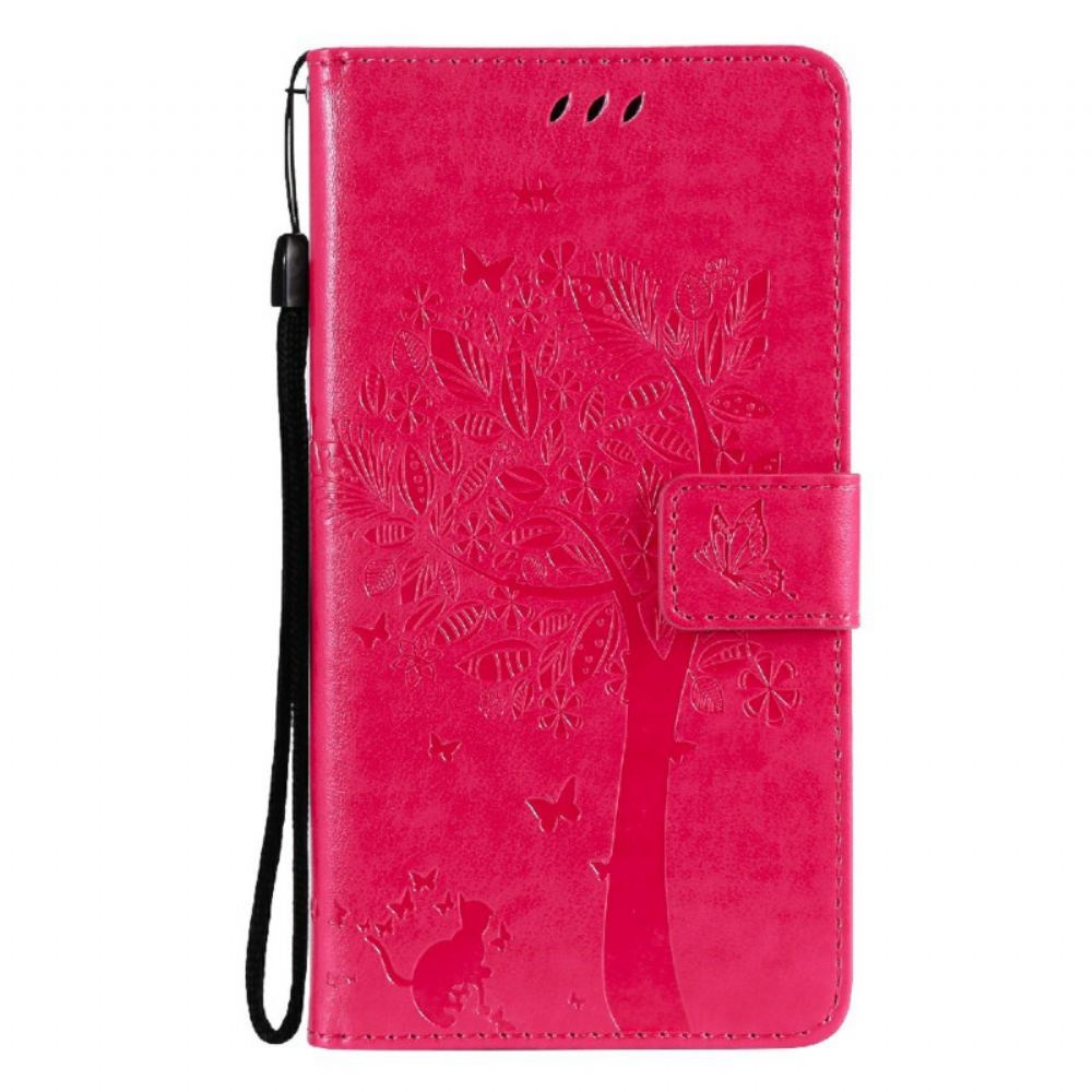 Flipové Pouzdro Na Xiaomi Redmi Note 10 Pro Na Lana Strom A Strappy Cat