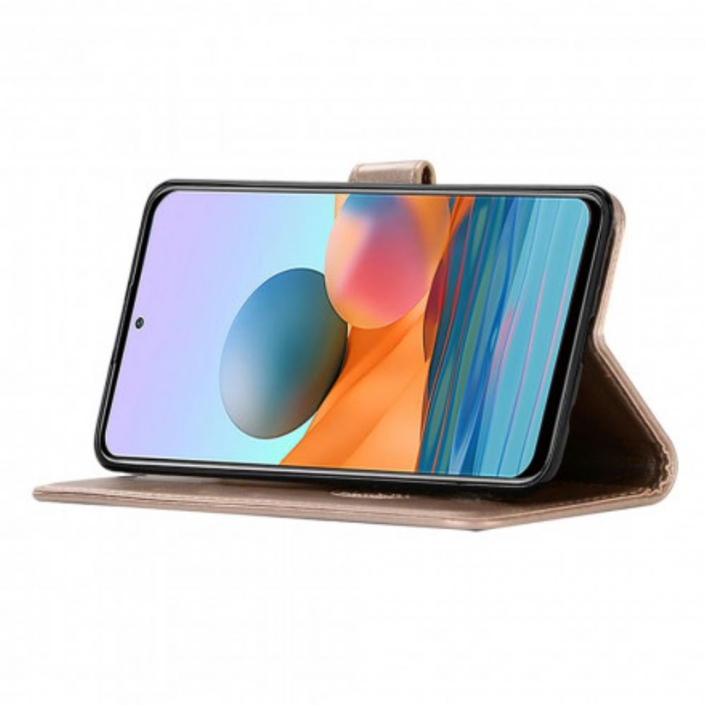 Flipové Pouzdro Na Xiaomi Redmi Note 10 Pro Sova Lapač Snů S Koženým Efektem
