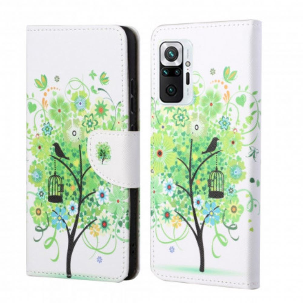 Flipové Pouzdro Na Xiaomi Redmi Note 10 Pro Zelený Strom