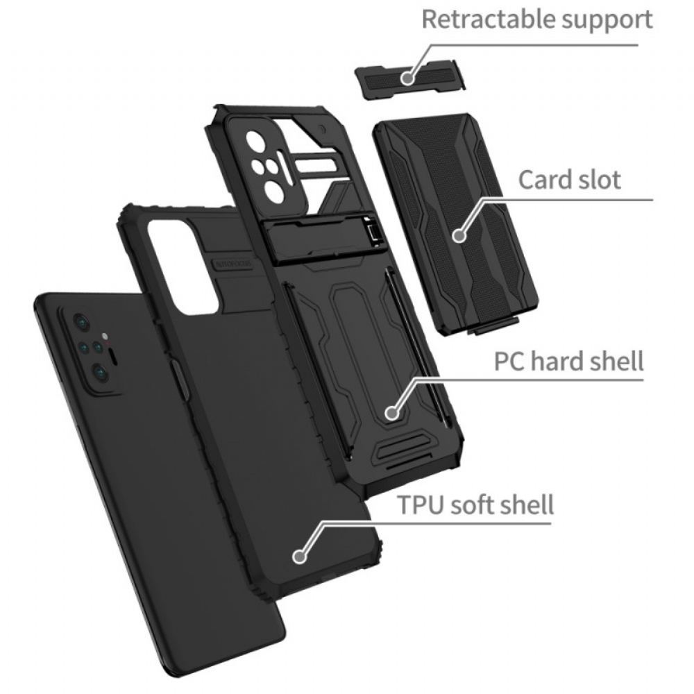 Kryt Na Xiaomi Redmi Note 10 Pro Držák Na Zip A Stojánek